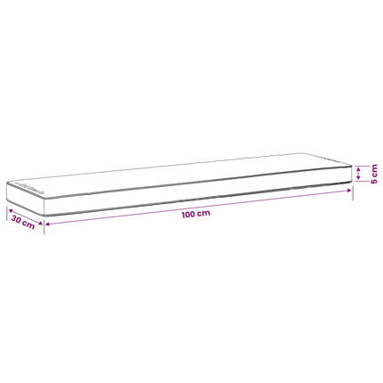2-delt bænkepude VUGHT 2 pcs 100% polyester Blå 100 x 30 x 5 cm