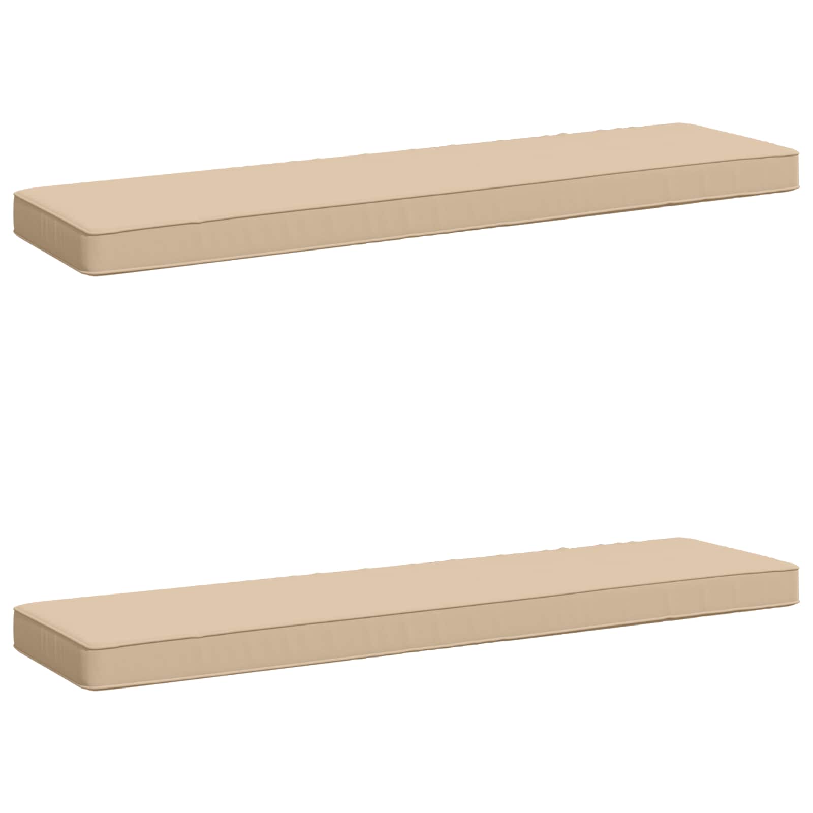 vidaXL 2-delt bænkepude VUGHT 2 pcs 100% polyester Cremefarvet
