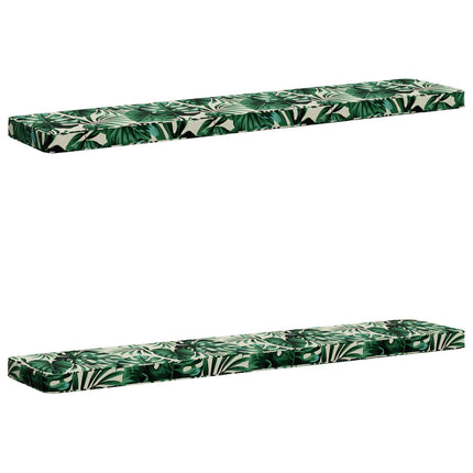 2-delt bænkepude VUGHT 2 pcs 100% polyester Bladmønster