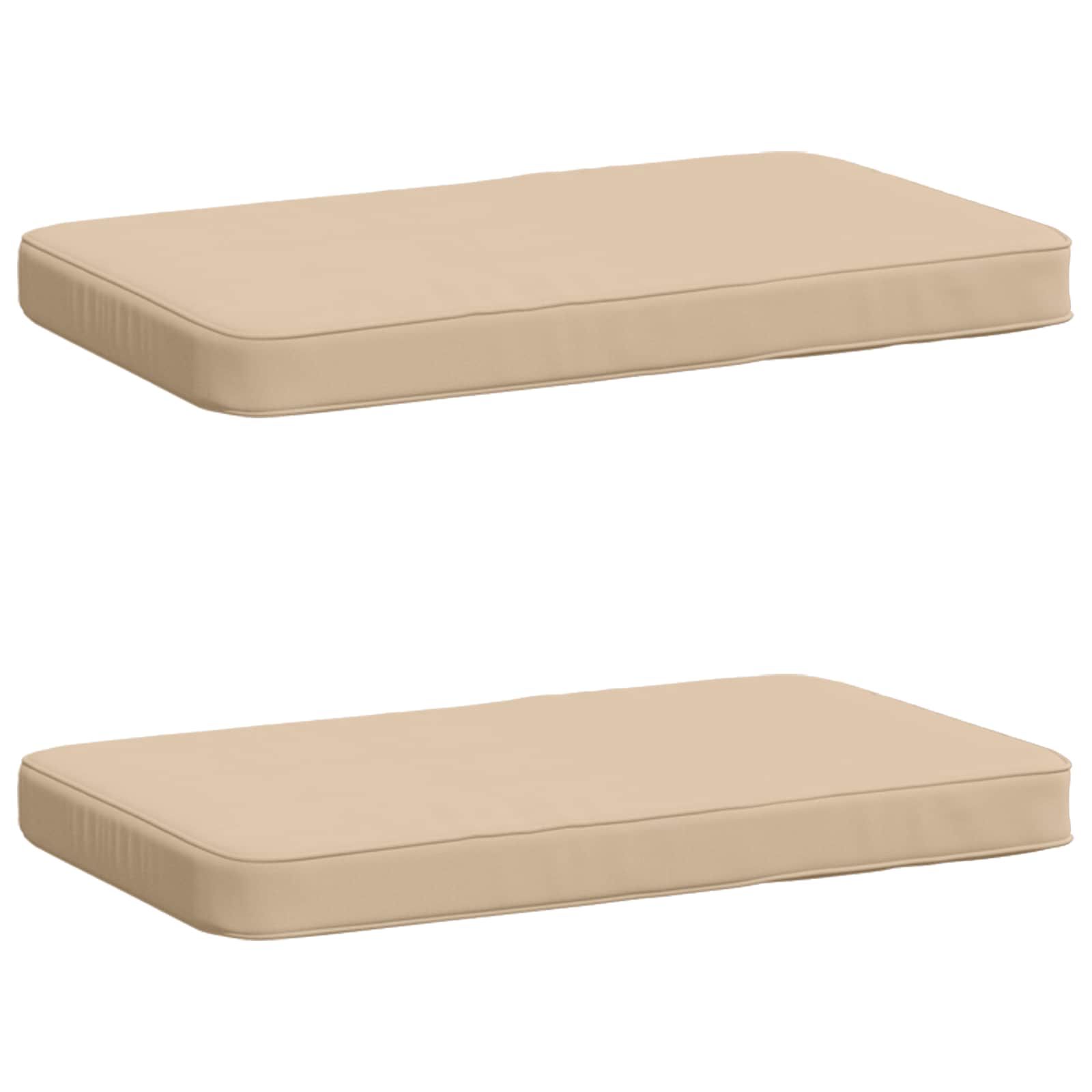 vidaXL 2-delt bænkepude VUGHT 2 pcs 100% polyester Cremefarvet