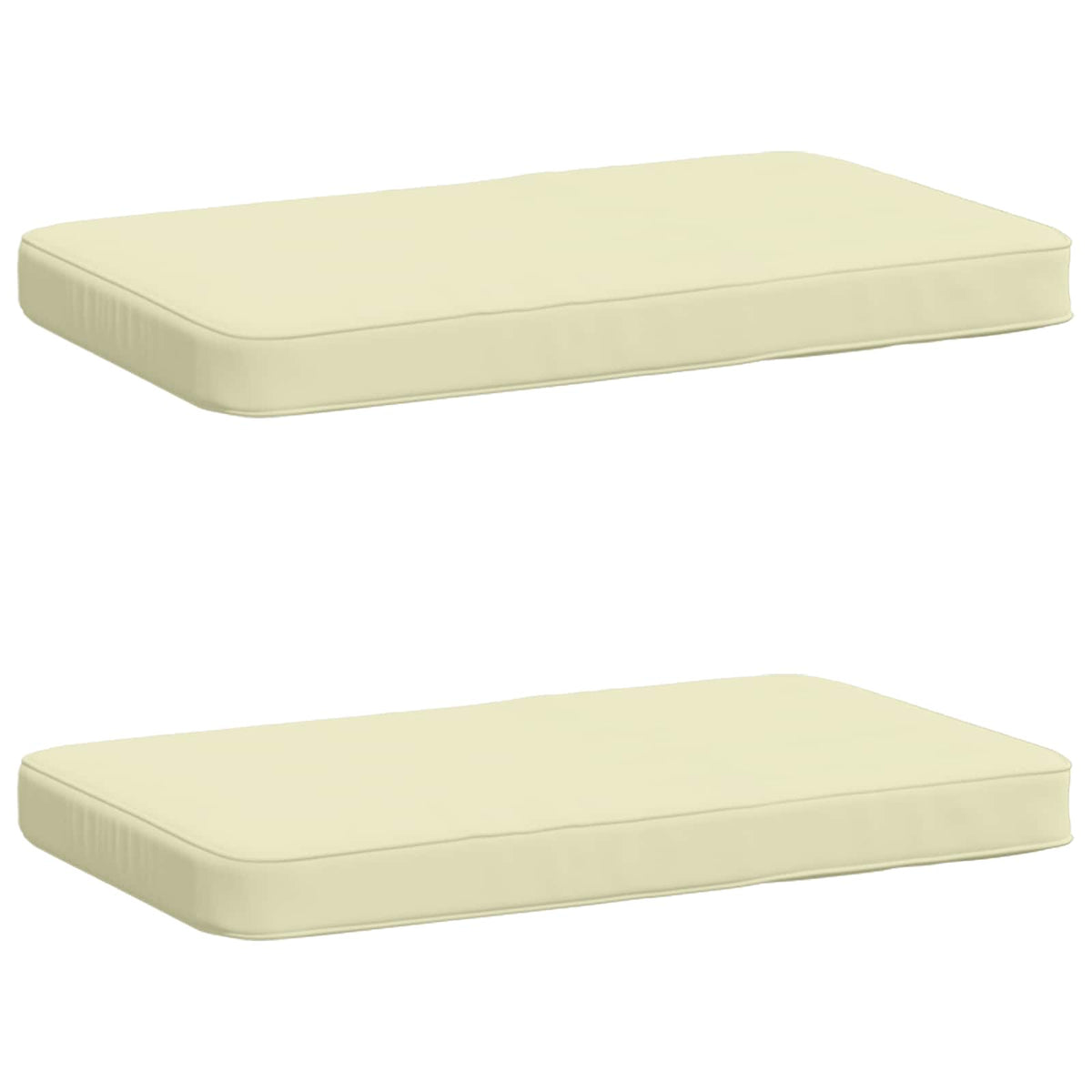 vidaXL 2-delt bænkepude VUGHT 2 pcs 100% polyester Cremefarvet