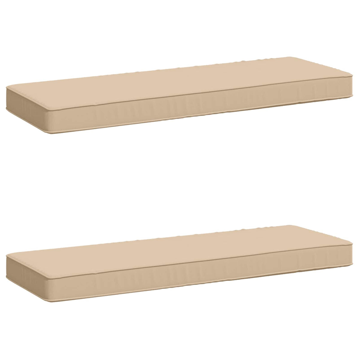 vidaXL 2-delt bænkepude VUGHT 2 pcs 100% polyester Cremefarvet