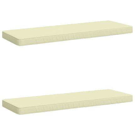 2-delt bænkepude VUGHT 2 stk. 100% polyester Cremefarvet