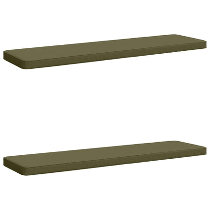 2-delt bænkepude VUGHT 2 stk. 100% polyester Olivengrøn