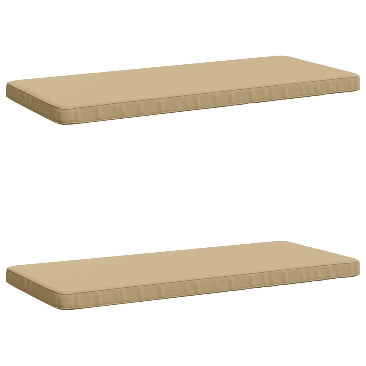 vidaXL 2-delt bænkepude VUGHT 2 stk. 100% polyester Beige