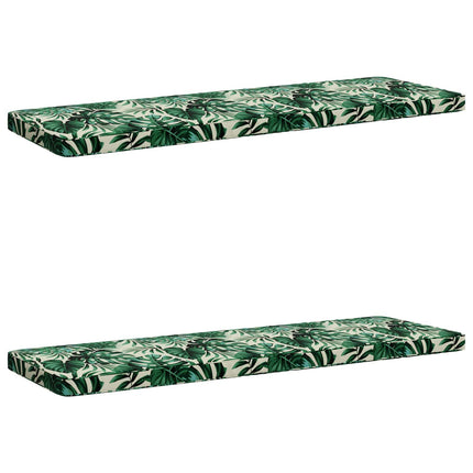 2-delt bænkepude VUGHT 2 stk. 100% polyester Bladmønster