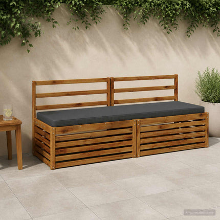 1-delt bænkepude VUGHT 100% polyester Antracit 180 x 50 x 5 cm