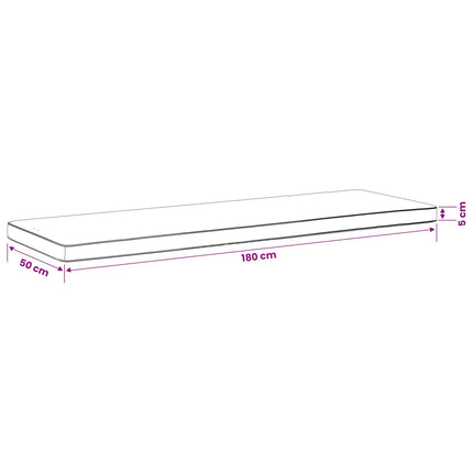 1-delt bænkepude VUGHT 100% polyester Antracit 180 x 50 x 5 cm