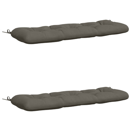 2-delt bænkepude VIANEN 100% polyester Grå 120 x 40 x 12 cm