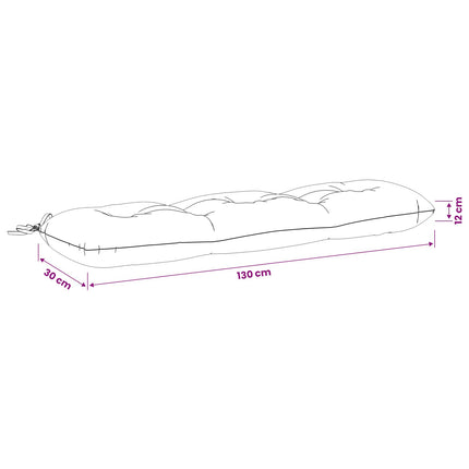 2-delt bænkepude VIANEN 100% polyester Hvid 130 x 30 x 12 cm