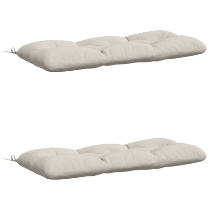 2-delt bænkepude VIANEN 100% polyester Hvid 130 x 50 x 12 cm