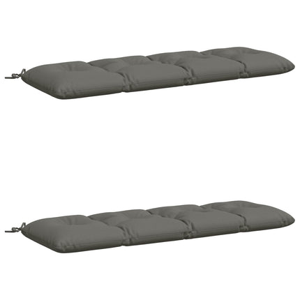 2-delt bænkepude VIANEN 100% polyester Grå 150 x 50 x 12 cm