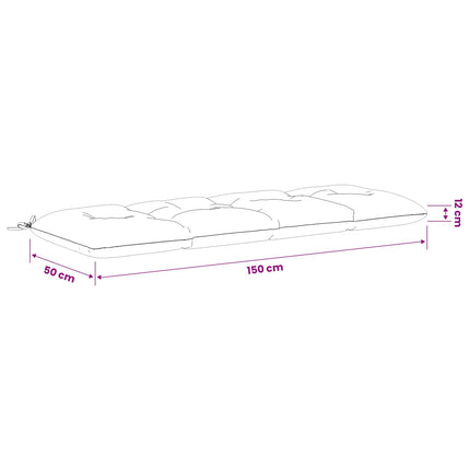 2-delt bænkepude VIANEN 100% polyester Grå 150 x 50 x 12 cm