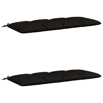 2-delt bænkepude VIANEN 100% polyester Sort 150 x 60 x 12 cm