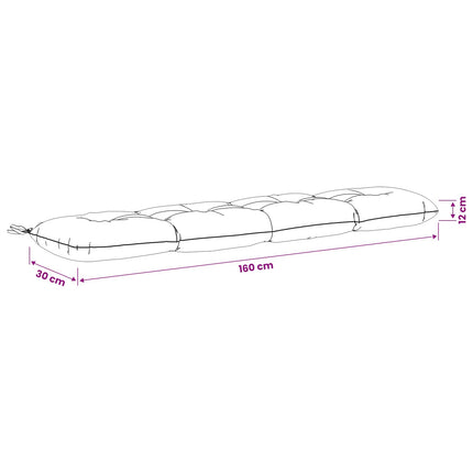 2-delt bænkepude VIANEN 100% polyester Hvid 160 x 30 x 12 cm