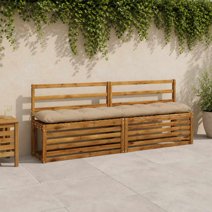 Bænkpude VIANEN 100% polyester Sandfarvet 200 x 30 x 12 cm