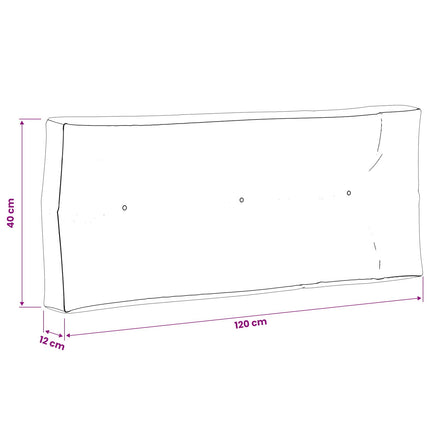 Palle rygpude VIANEN 100% polyester Antracit 120 x 40 x 12 cm