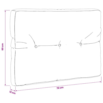 Palle rygpude VIANEN 100% polyester Cremefarvet 70 x 60 x 12 cm