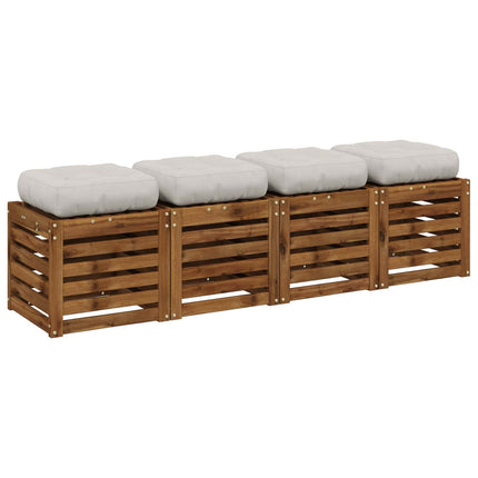 4-Stykke Sædepuder VIANEN 4 pcs 100% polyester Hvid