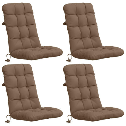 4-delt højt rygstol puder VIANEN 4 pcs 100% polyester Gråbrun