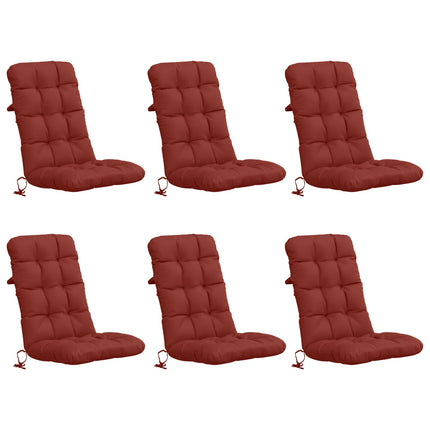 6-delt højt rygstol puder VIANEN 6 pcs 100% polyester Rød