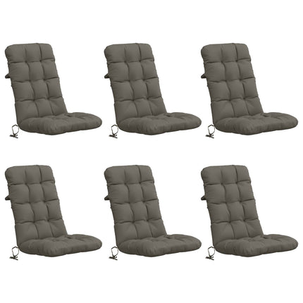 6-delt højt rygstol puder VIANEN 6 pcs 100% polyester Grå