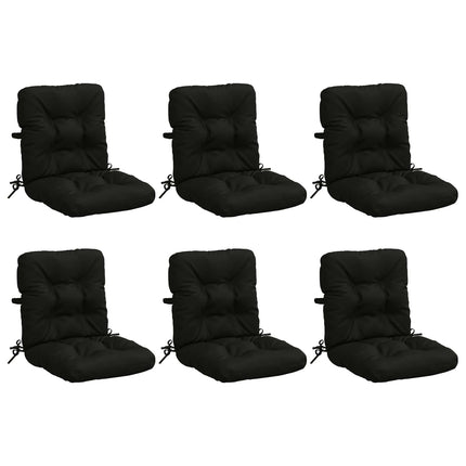 6-delt højt rygstol puder VIANEN 6 pcs 100% polyester Sort