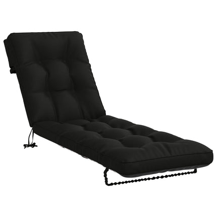 Solseng Pude VIANEN 100% polyester Sort 200 x 50 x 8 cm