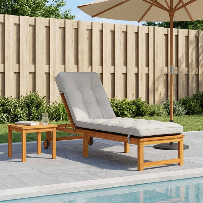 Solseng Pude VIANEN 100% polyester Hvid 200 x 50 x 8 cm