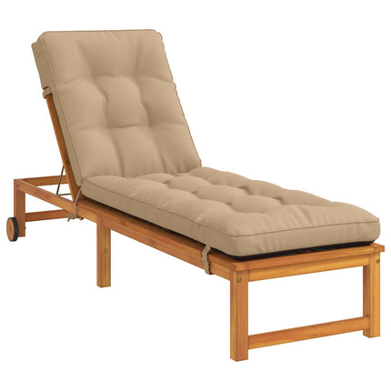 Solseng Pude VIANEN 100% polyester Sandfarvet 200 x 55 x 8 cm