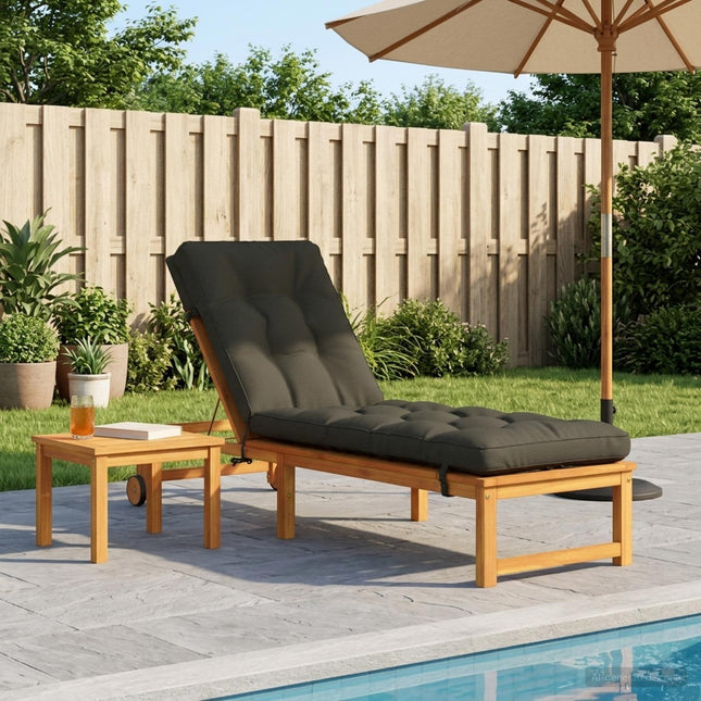 Solseng Pude VIANEN 100% polyester Antracit 200 x 55 x 8 cm
