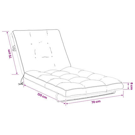 Solseng Pude VIANEN 100% polyester Olivengrøn 200 x 70 x 8 cm