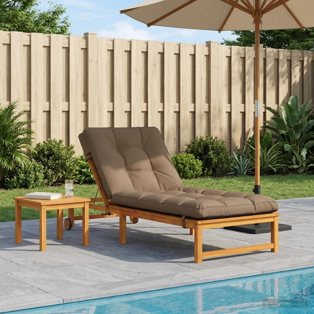 Solseng Pude VIANEN 100% polyester Gråbrun 200 x 80 x 8 cm