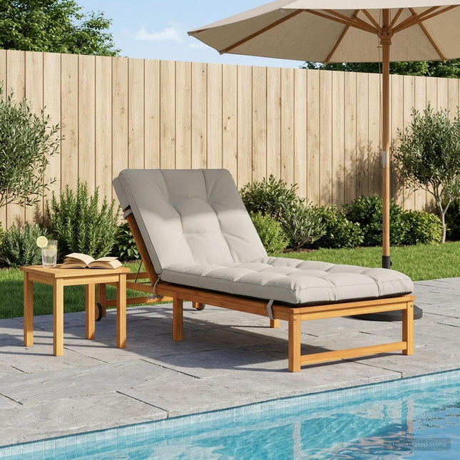 Solseng Pude VIANEN 100% polyester Hvid 200 x 80 x 8 cm