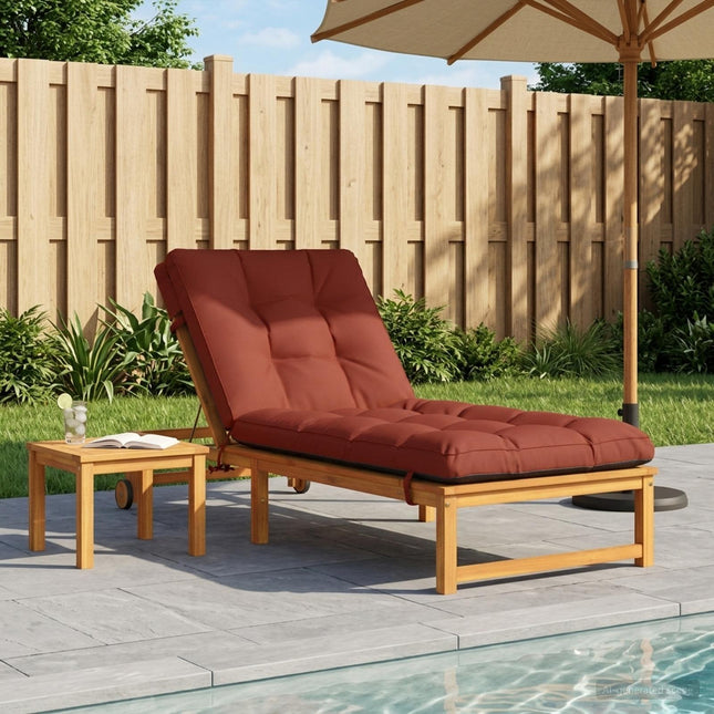 Solseng Pude VIANEN 100% polyester Rød 200 x 70 x 8 cm