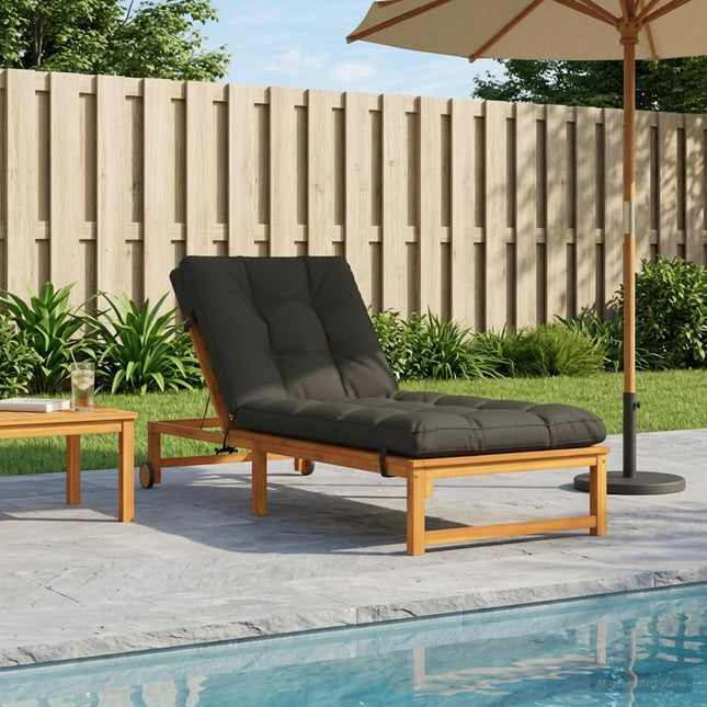 Solseng Pude VIANEN 100% polyester Antracit 200 x 80 x 8 cm