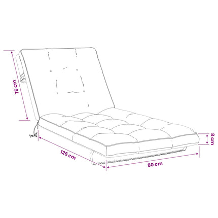 Solseng Pude VIANEN 100% polyester Cremefarvet 200 x 80 x 8 cm