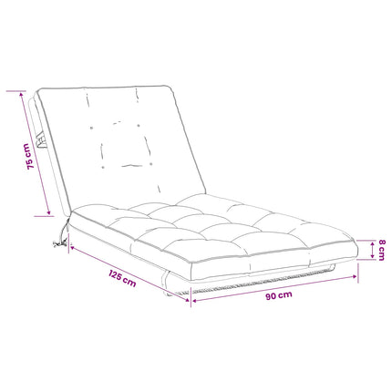 Solseng Pude VIANEN 100% polyester Rød 200 x 90 x 8 cm