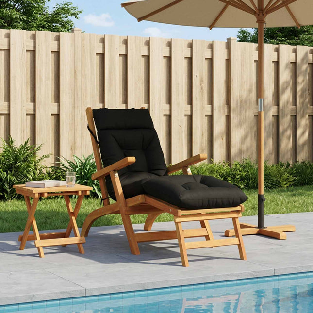 Solseng Pude VIANEN 100% polyester Sort 200 x 50 x 8 cm