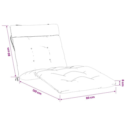 Solseng Pude VIANEN 100% polyester Cremefarvet 200 x 80 x 8 cm