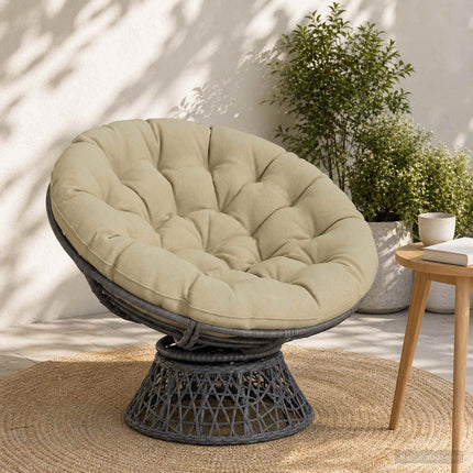 Papasan stolspude VIANEN 100% polyester Lys grøn Ø 130 x 12 cm