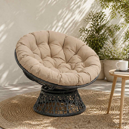 Papasan stolspude VIANEN 100% polyester Sandfarvet