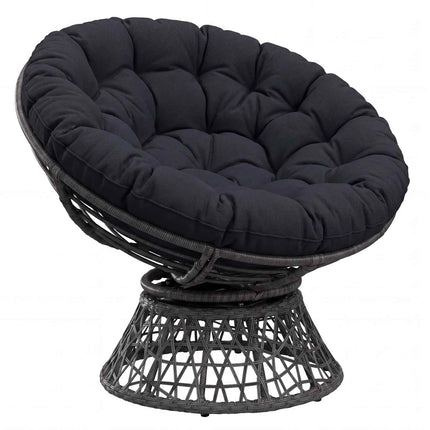 Papasan stolspude VIANEN 100% polyester Mørk blå Ø 130 x 12 cm