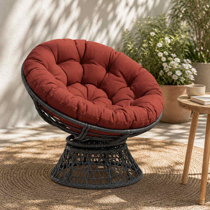 Papasan stolspude VIANEN 100% polyester Rød Ø 120 x 12 cm