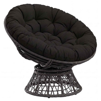 Papasan stolspude VIANEN 100% polyester Sort Ø 120 x 12 cm