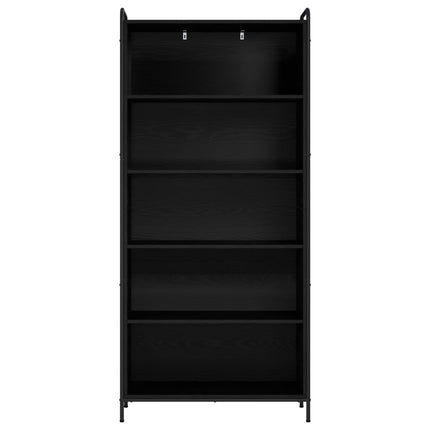Bogskab 55,5 x 33 x 174 cm Konstrueret træ Sort eg