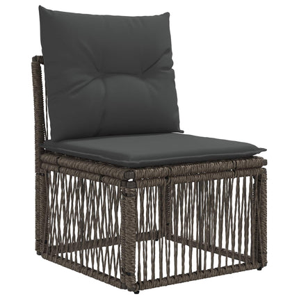 Havesofa Sæt 7 stk. Grå polyrattan