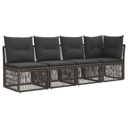 Havesofa Sæt 8 stk. Grå polyrattan