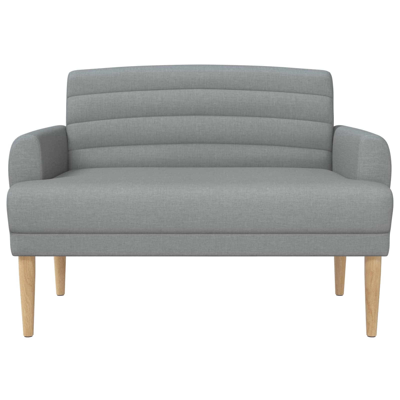 Lænestol med knap tufting Lysegrå 116 x 67 x 80 cm Stof