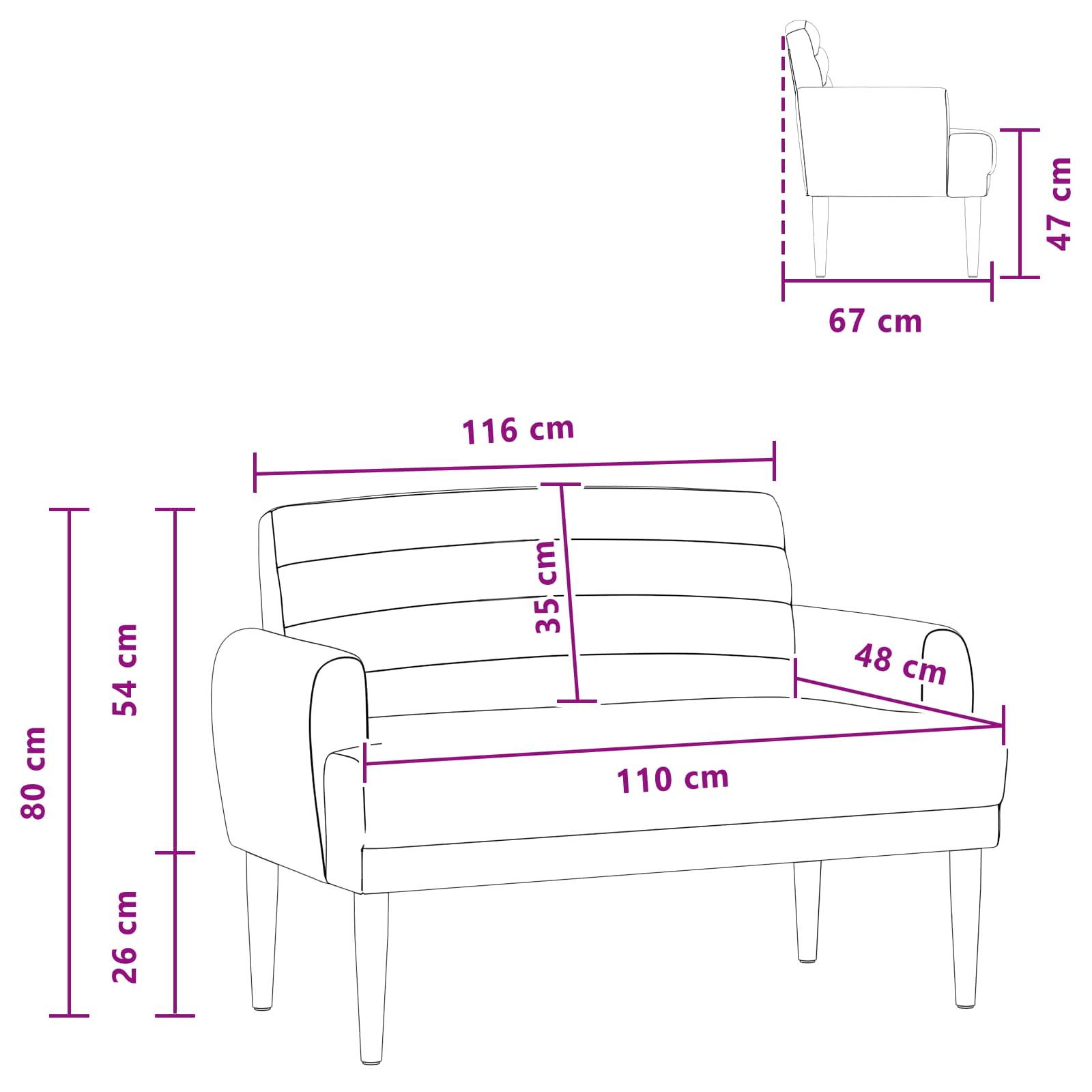 Lænestol med knap tufting Lysegrå 116 x 67 x 80 cm Stof